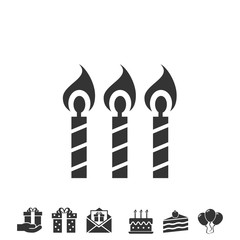 birthday candles icon vector illustration design