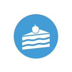 cake with cherry icon vector illustration design