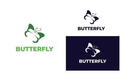 Colorful butterfly logo with modern style can be used for business, spa, fashion, cosmetics, salon, health care, In design with a monarch, wings, Papilio, given black and white color, vector EPS 10