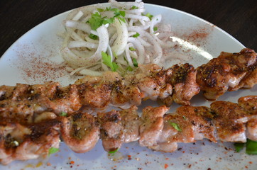 meat steak shish kebeb tahini