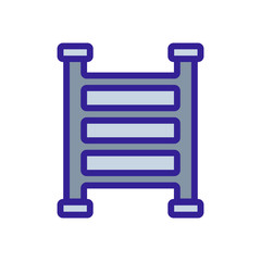 heated towel rail icon vector. heated towel rail sign. color symbol illustration