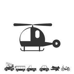 helicopter toy icon vector illustration design
