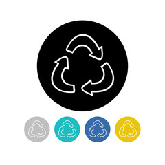 recycling symbol doodle icon
