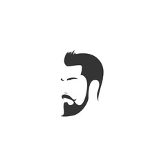 men beard and hair cut vector illustration design