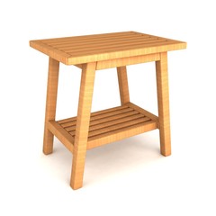 Bath Bench 3D Rendering Illustration