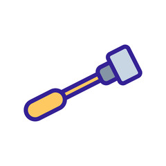 skewer with slice of food icon vector outline illustration