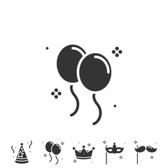 party balloons icon vector illustration design