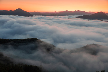 Naklejka premium Sea of ​​clouds