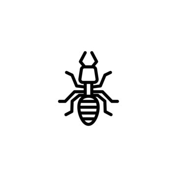 recommend clip art: Termite icon in linear, outline icon isolated on white background