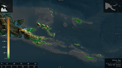 Milne Bay, Papua New Guinea - composition. Physical