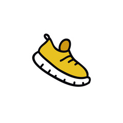 running shoes doodle icon