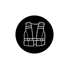 safety life jacket doodle icon