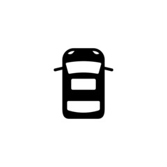 Car roof vector icon in black solid flat design icon isolated on white background