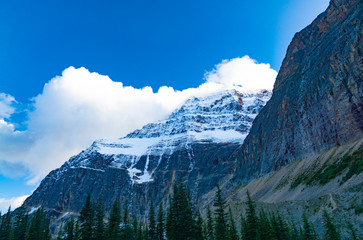 Massive Snow Capped Mountain Peak
