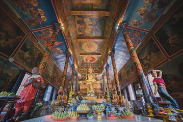 Temple in Phnom Penh in Cambodia