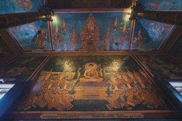 Phnom Penh, Cambodia - May 24: Temple  in Phnom Penh, Cambodia, on May 24, 2560.