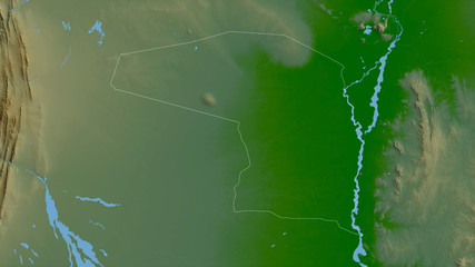 Alto Paraguay, Paraguay - outlined. Physical