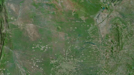 Alto Paraguay, Paraguay - outlined. Satellite