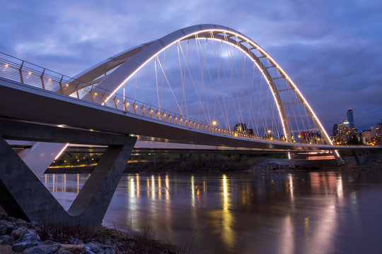 Edmonton Bridge At Night