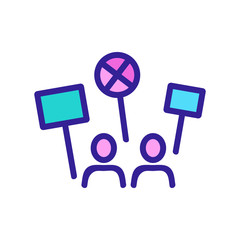 sound strike people icon vector. sound strike people sign. color symbol illustration