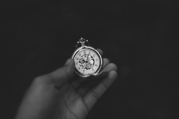 Ancient clock with hands