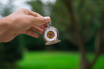 Naklejka premium Ancient clock with hands