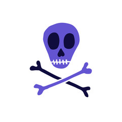 skull doodle icon