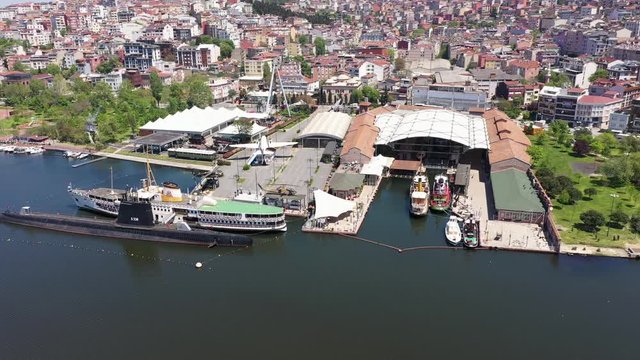 Rahmi Koc Museum Aerial Drone View at Covid-19 Isolation Days