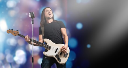 Obraz premium Amplified guitar.