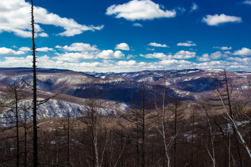 mountains in winter