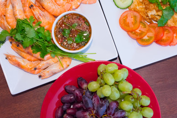 Thai food various Tableware