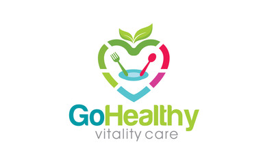Healthy Food Concept Logo Design