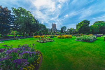 City of Norwich, England - July 7:Bury St Edmunds Abbey  in Norwich , England on July 7, 2017.