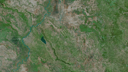 Cordillera, Paraguay - outlined. Satellite
