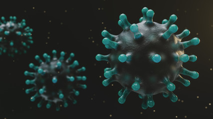 Fototapeta na wymiar Stylized illustration of coronavirus covid-19 outbreak.
