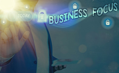 Handwriting text writing Business Focus. Conceptual photo Serving the needs of the client Full...