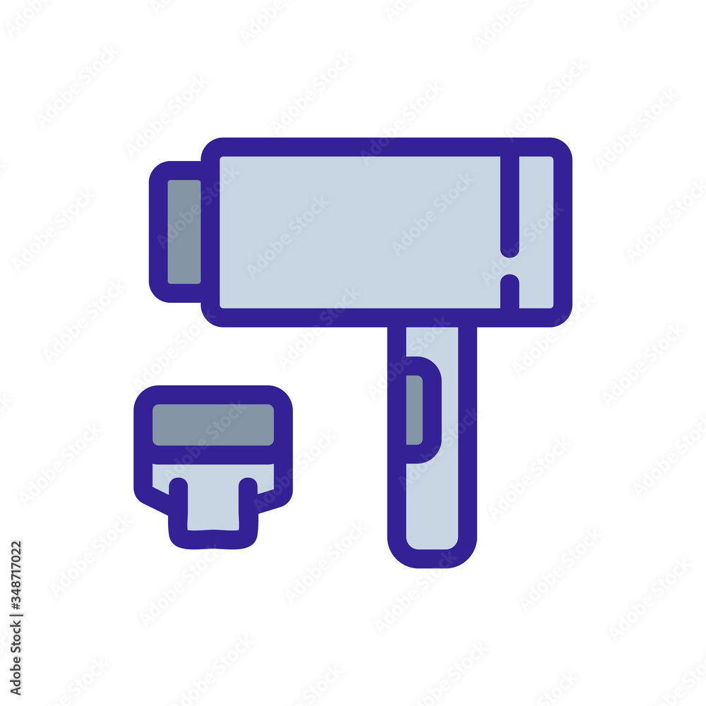 Poster dryer with removable extension icon vector. dryer with removable extension sign. color symbol illust