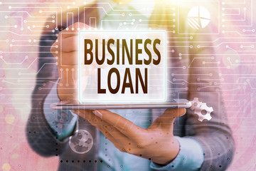 Text sign showing Business Loan. Business photo text Credit Mortgage Financial Assistance Cash...