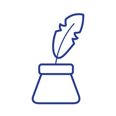 ink bottle and feather line style