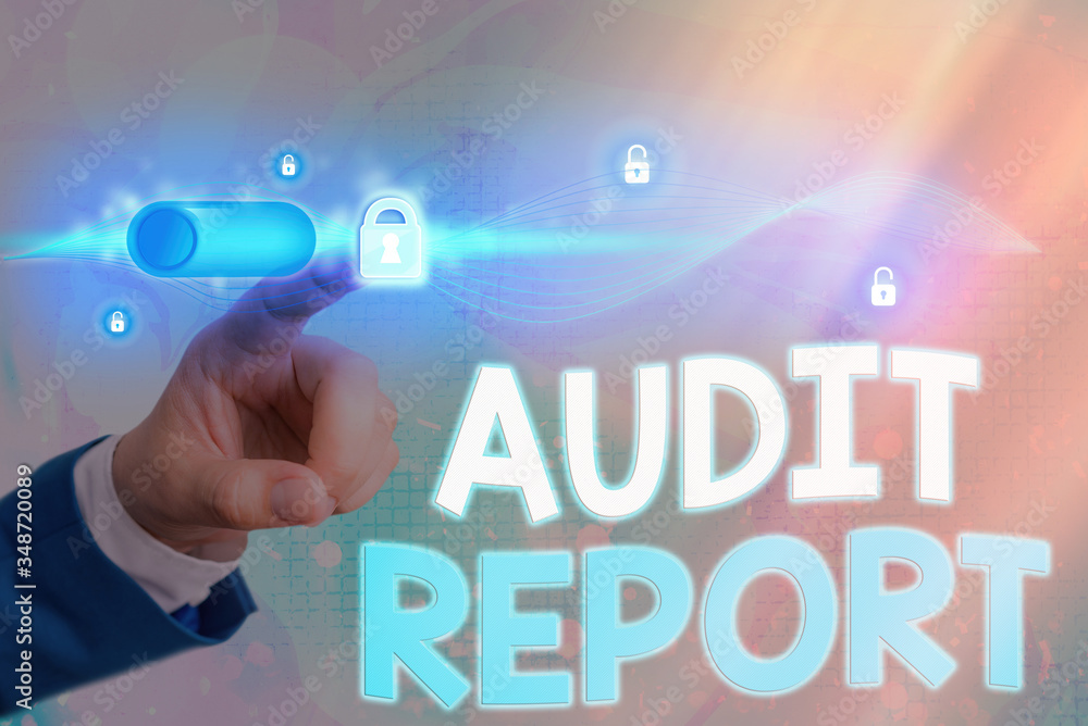 Poster conceptual hand writing showing audit report. concept meaning an appraisal of complete financial sta