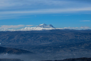 snow covered mountains. Antisana