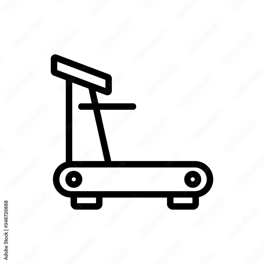 Poster electric running track with function screen icon vector. electric running track with function screen