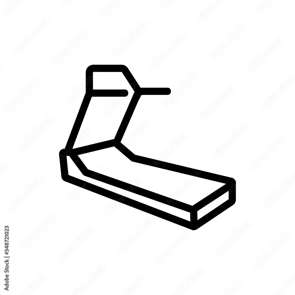 Poster mechanical running track for cardio icon vector. mechanical running track for cardio sign. isolated 