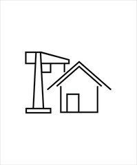 home construction icon,vector best line icon.