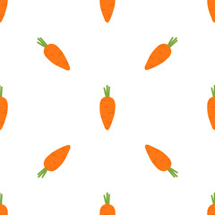 Carrot. Colored Seamless Vector Patterns
