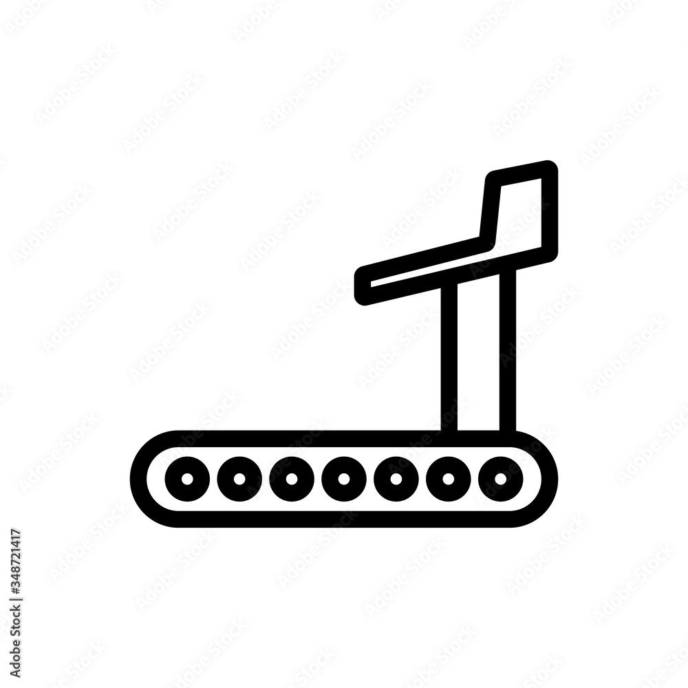 Poster treadmill with magnetic load mechanism icon vector. treadmill with magnetic load mechanism sign. iso