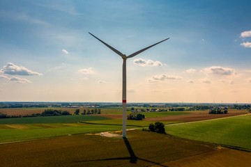 Wind turbine in Berloz, Belgium