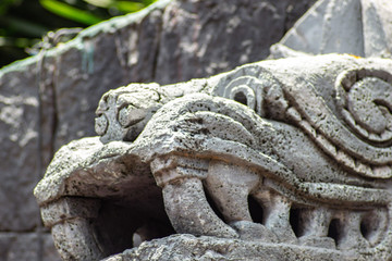 Head of feathered serpent