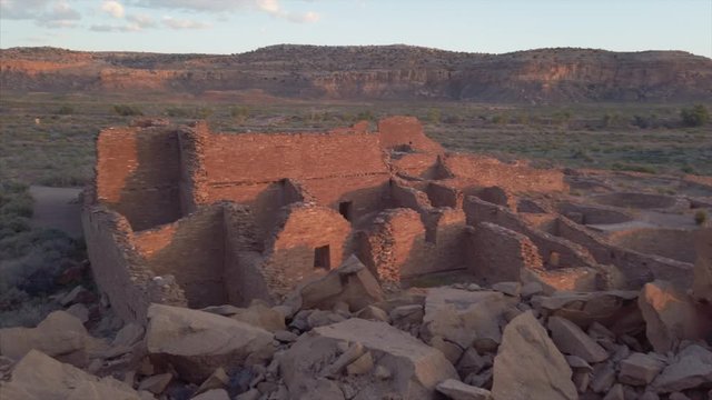 Pueblo Bonito in Chaco Culture National Historical Park, known as Chaco Canyon, a major center of culture for the Ancestral Puebloans.