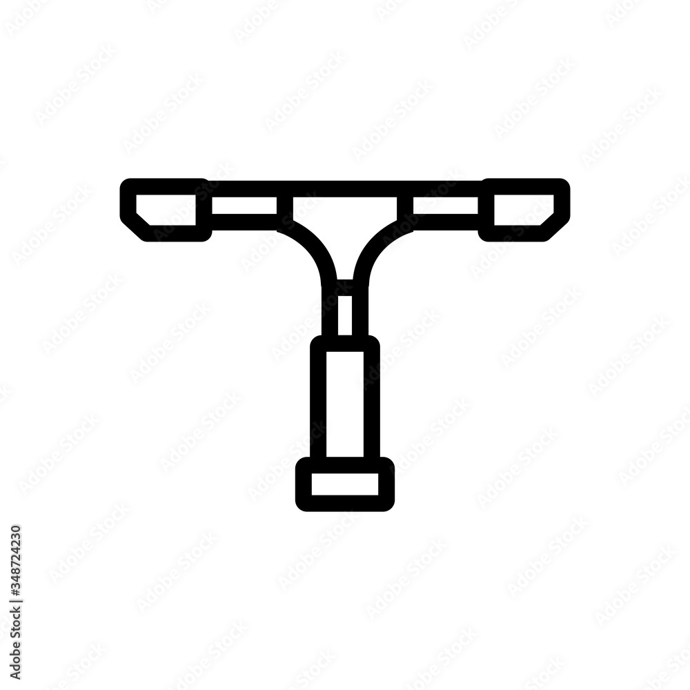 Poster rotating rubber squeegee icon vector. rotating rubber squeegee sign. isolated contour symbol illustr